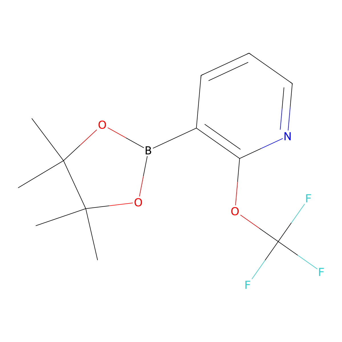 3-(4,4,5,5-Tetramethyl-1,3,2-dioxaborolan-2-yl)-2-(trifluoromethoxy)pyridine molecular structure, CAS 1352135-21-7