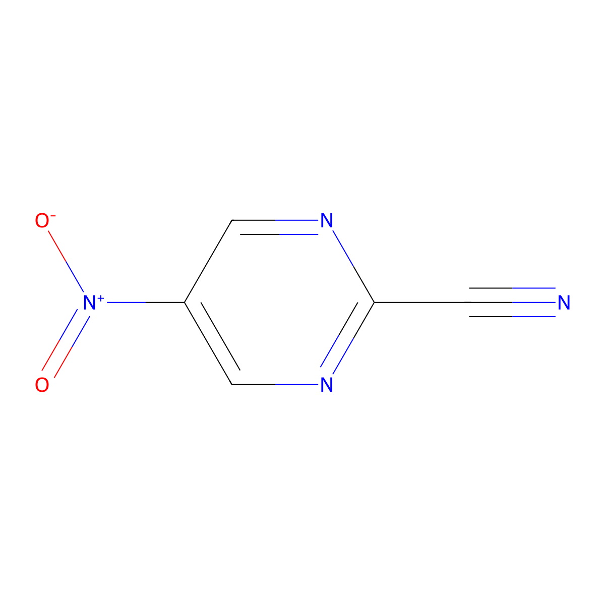 5-Nitropyrimidine-2-carbonitrile molecular structure, CAS 1352139-23-1