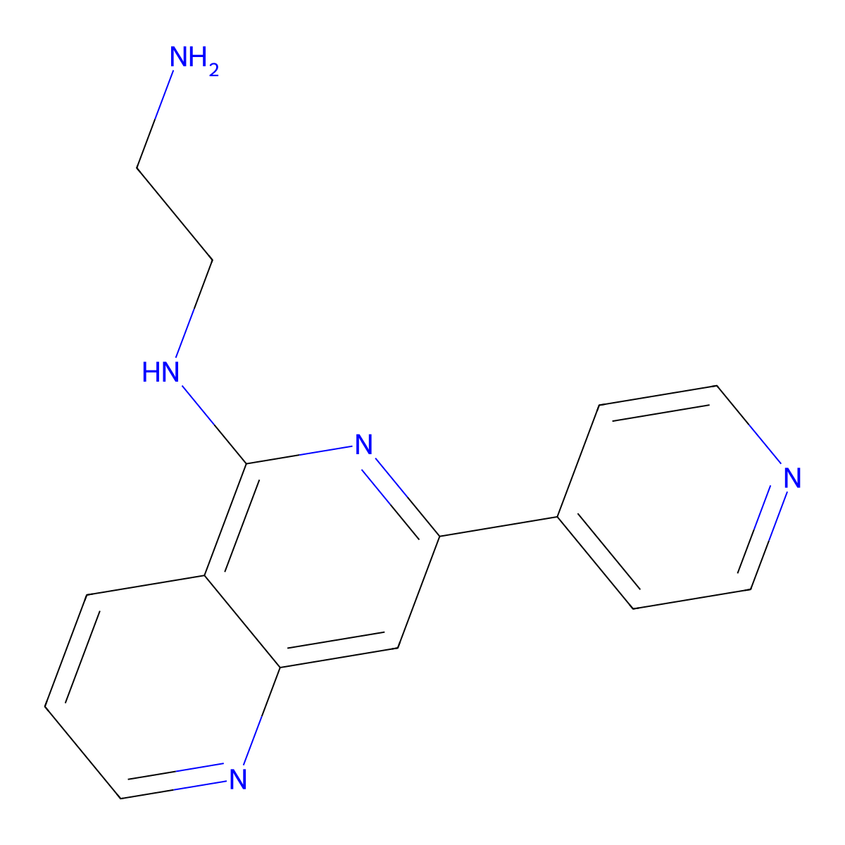N1-(7-(Pyridin-4-yl)-1,6-naphthyridin-5-yl)ethane-1,2-diamine molecular structure, CAS 1352141-01-5