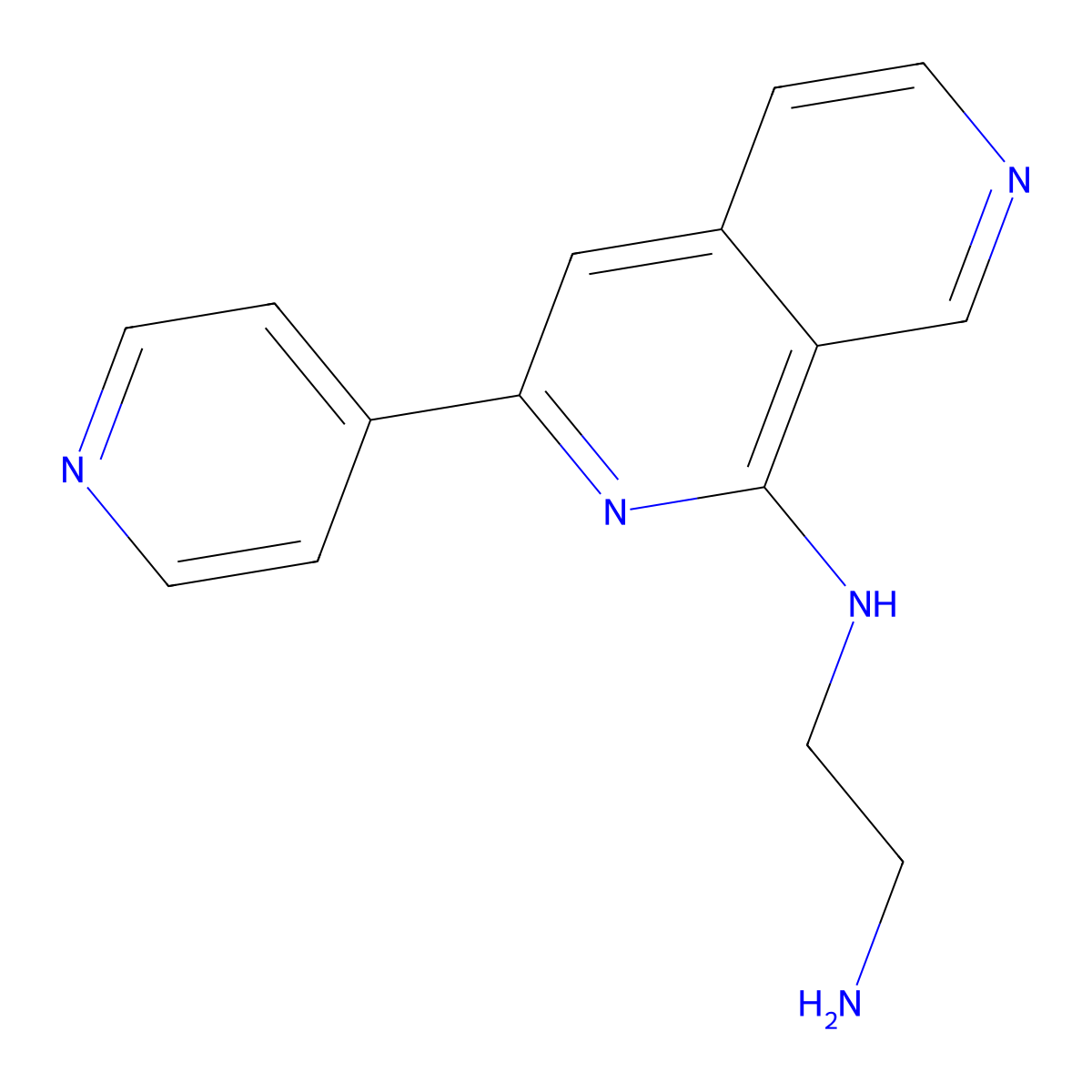 N1-(3-(Pyridin-4-YL)-2,7-naphthyridin-1-YL)ethane-1,2-diamine molecular structure, CAS 1352141-03-7