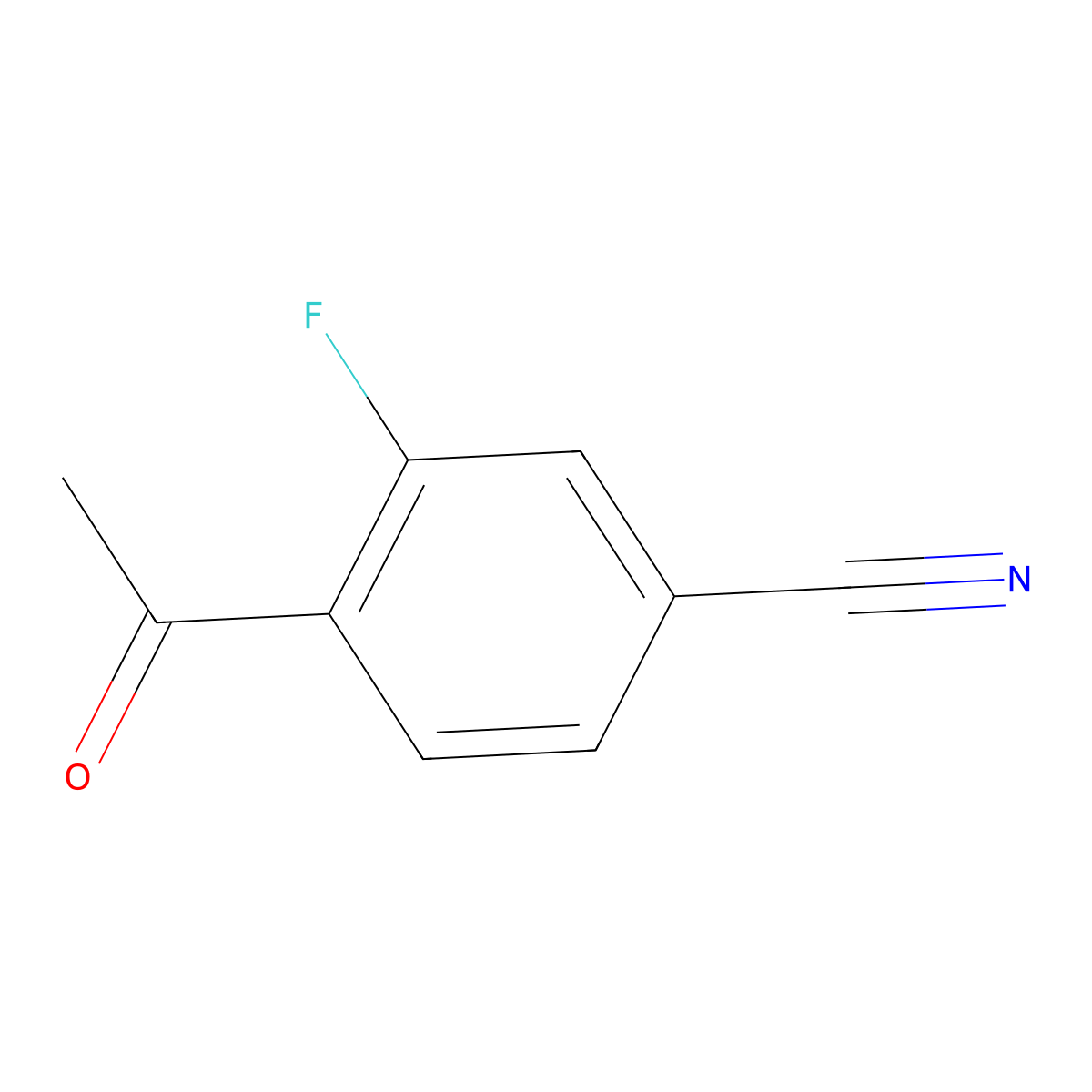 4-Acetyl-3-fluorobenzonitrile molecular structure, CAS 1352144-78-5