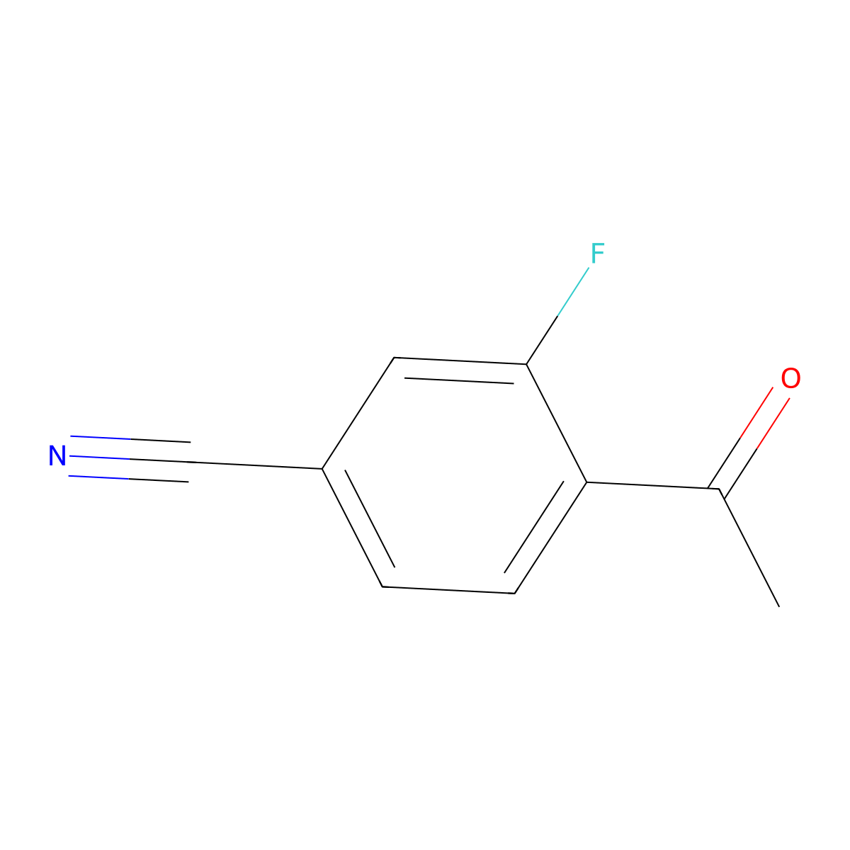 4-Acetyl-3-fluorobenzonitrile molecular structure, CAS 1352144-78-5