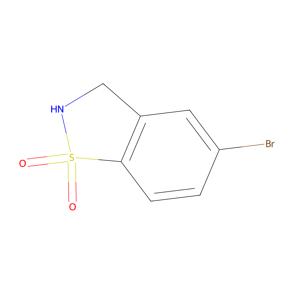 5-Bromo-2,3-dihydro-1lambda6,2-benzothiazole-1,1-dione molecular structure, CAS 1352152-68-1