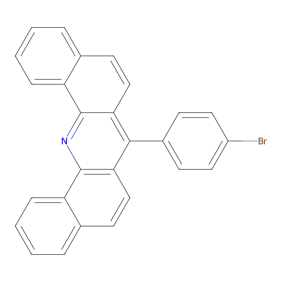 7-(4-Bromophenyl)dibenzo[c,h]acridine molecular structure, CAS 1352166-93-8