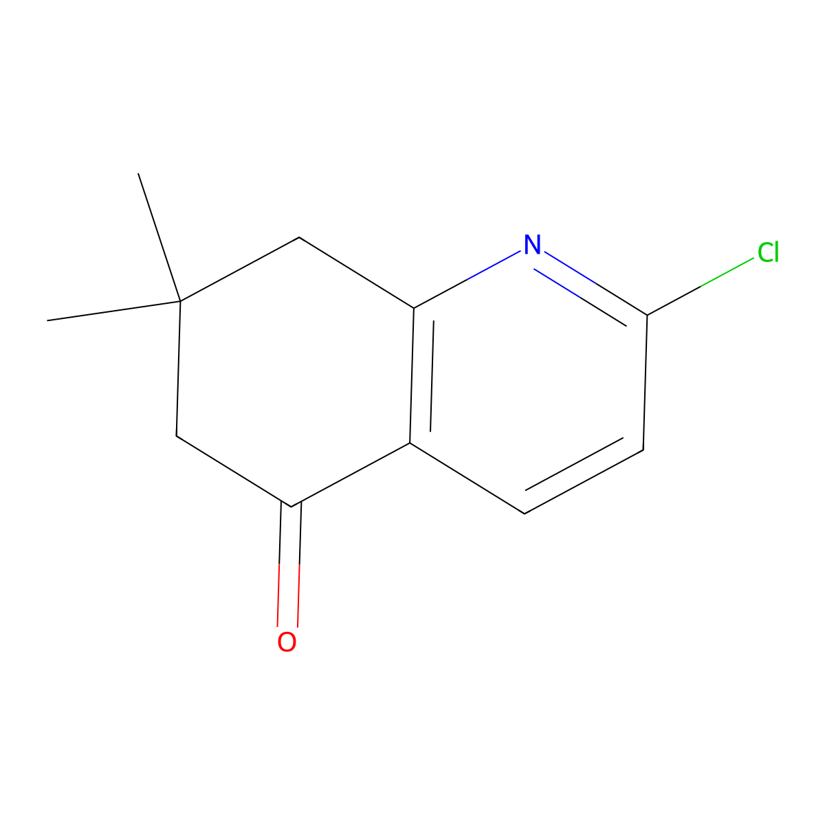 2-Chloro-7,7-dimethyl-7,8-dihydroquinolin-5(6H)-one molecular structure, CAS 135219-84-0