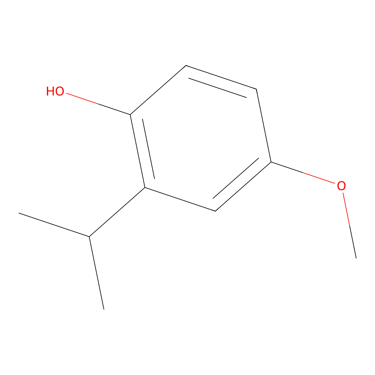 4-Methoxy-2-(propan-2-yl)phenol molecular structure, CAS 13522-86-6