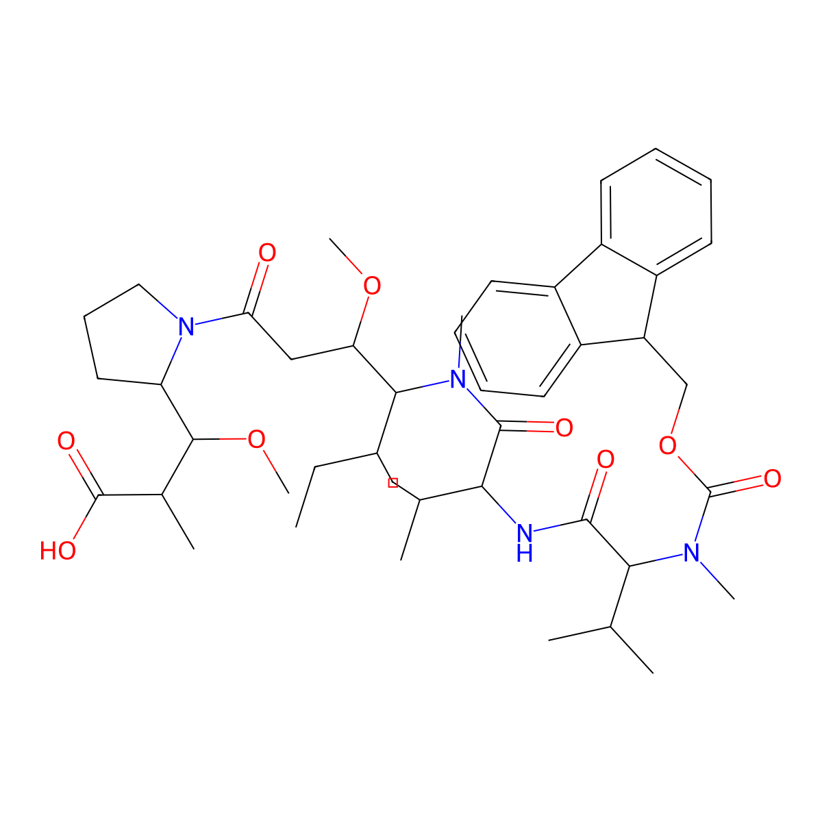 Fmoc-NMe-Val-Val-Dil-Dap-OH molecular structure, CAS 1352202-13-1
