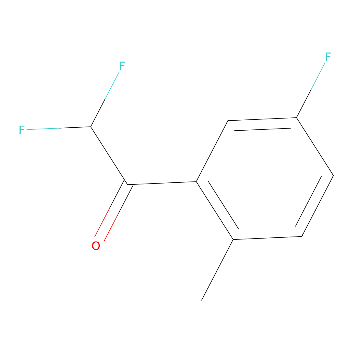 2,2-Difluoro-1-(5-fluoro-2-methylphenyl)ethanone molecular structure, CAS 1352205-82-3