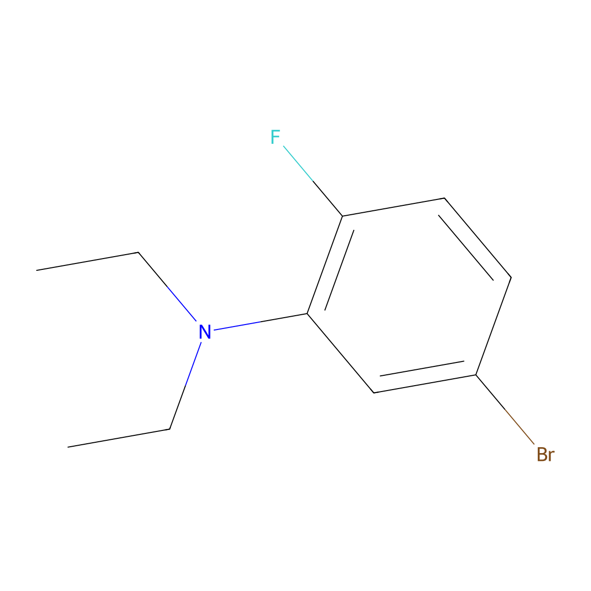 5-Bromo-N,N-diethyl-2-fluoroaniline molecular structure, CAS 1352205-83-4