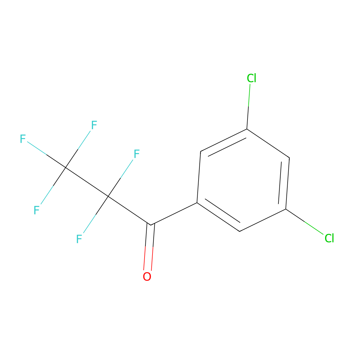3',5'-Dichloro-2,2,3,3,3-pentafluoropropiophenone molecular structure, CAS 1352205-85-6