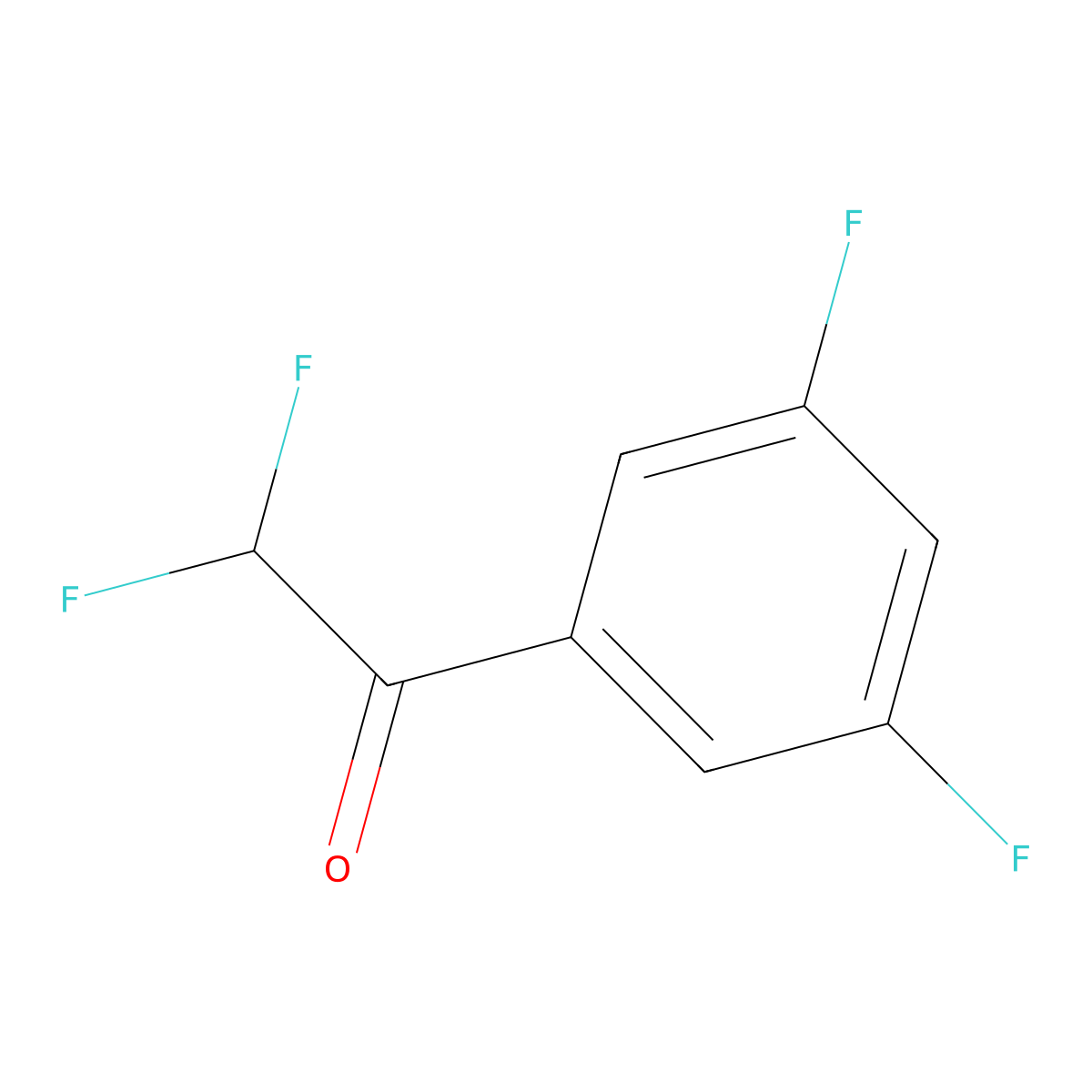 1-(3,5-Difluorophenyl)-2,2-difluoroethanone molecular structure, CAS 1352205-87-8