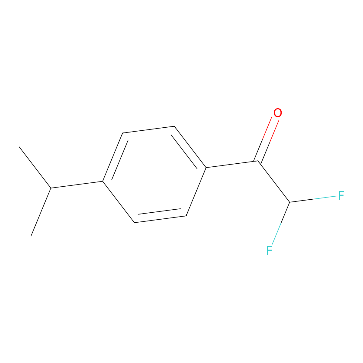 2,2-Difluoro-1-(4-isopropylphenyl)ethanone molecular structure, CAS 1352206-04-2