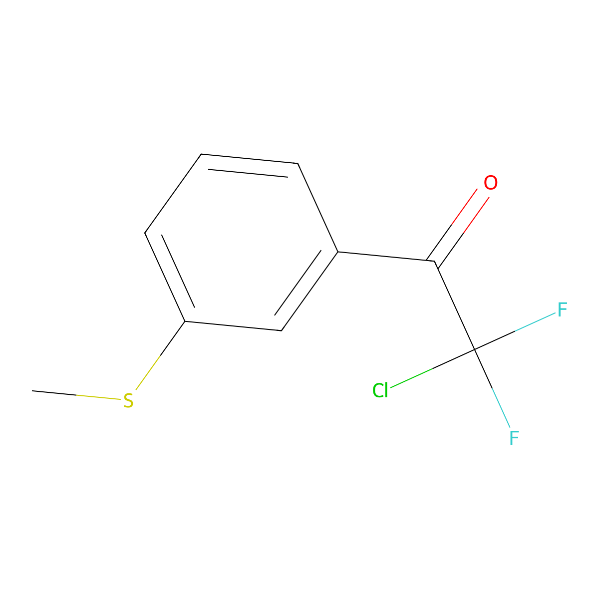 2-Chloro-2,2-difluoro-1-(3-methylsulfanylphenyl)ethanone molecular structure, CAS 1352206-41-7