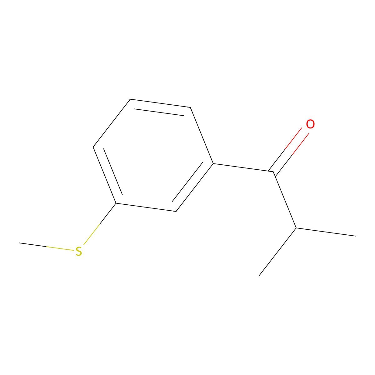 2-Methyl-1-(3-(methylthio)phenyl)propan-1-one molecular structure, CAS 1352206-44-0