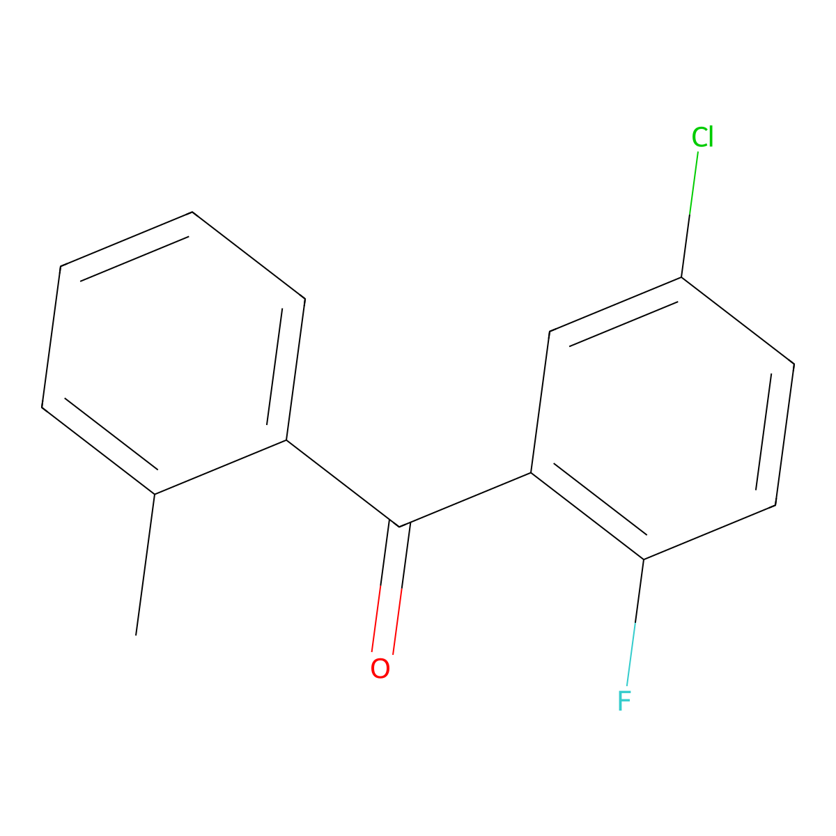 Methanone, (5-chloro-2-fluorophenyl)(2-methylphenyl)- molecular structure, CAS 1352206-47-3