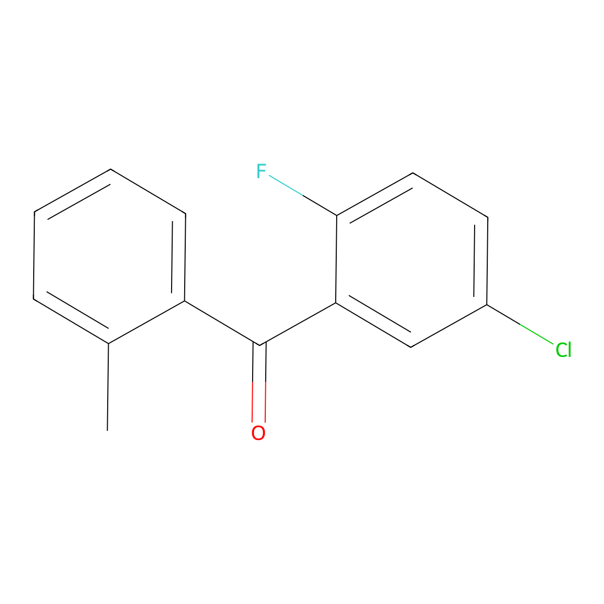 Methanone, (5-chloro-2-fluorophenyl)(2-methylphenyl)- molecular structure, CAS 1352206-47-3