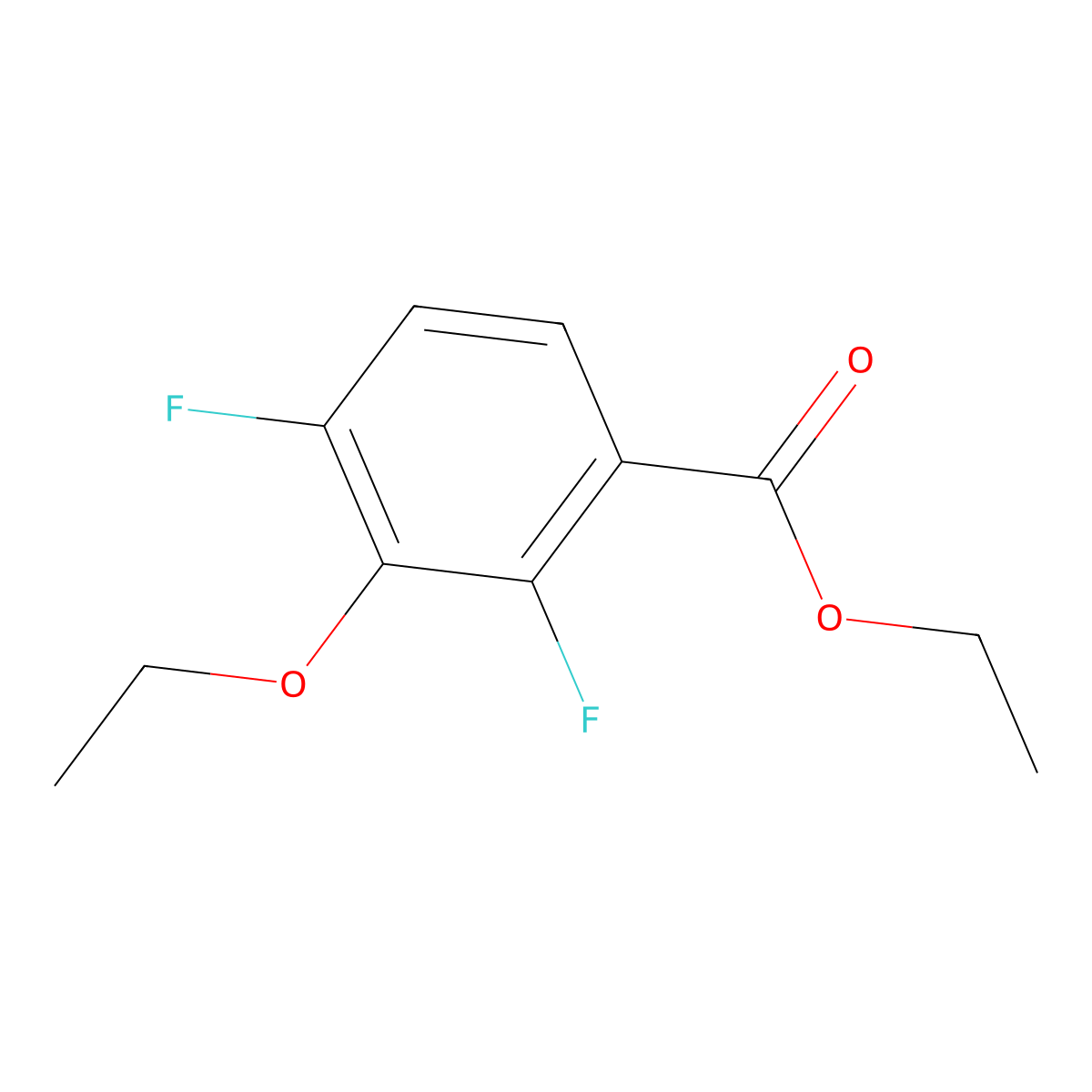 Ethyl 3-ethoxy-2,4-difluorobenZoate molecular structure, CAS 1352206-61-1