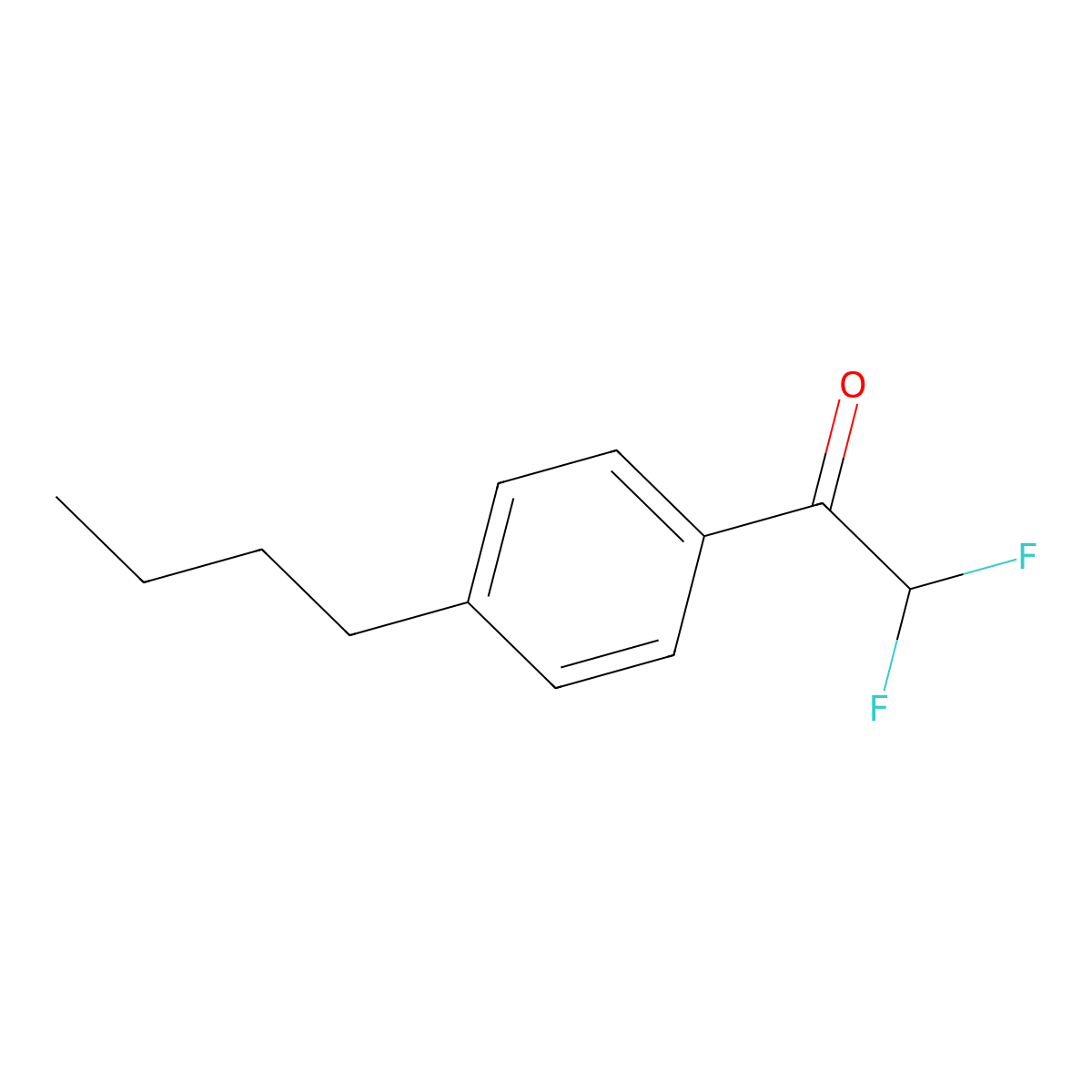 1-(4-n-Butylphenyl)-2,2-difluoroethanone molecular structure, CAS 1352206-72-4