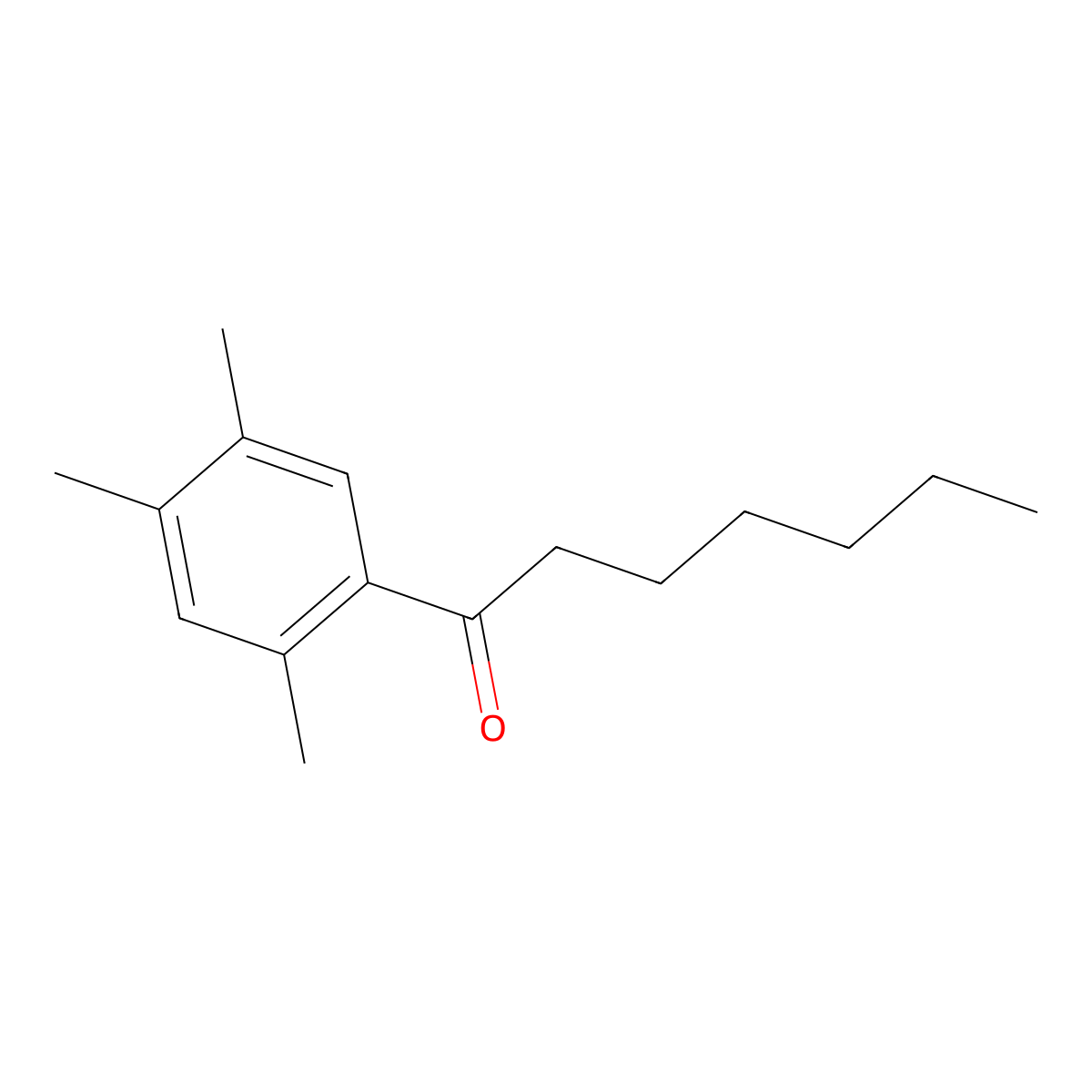 1-(2,4,5-Trimethylphenyl)heptan-1-one molecular structure, CAS 1352206-77-9