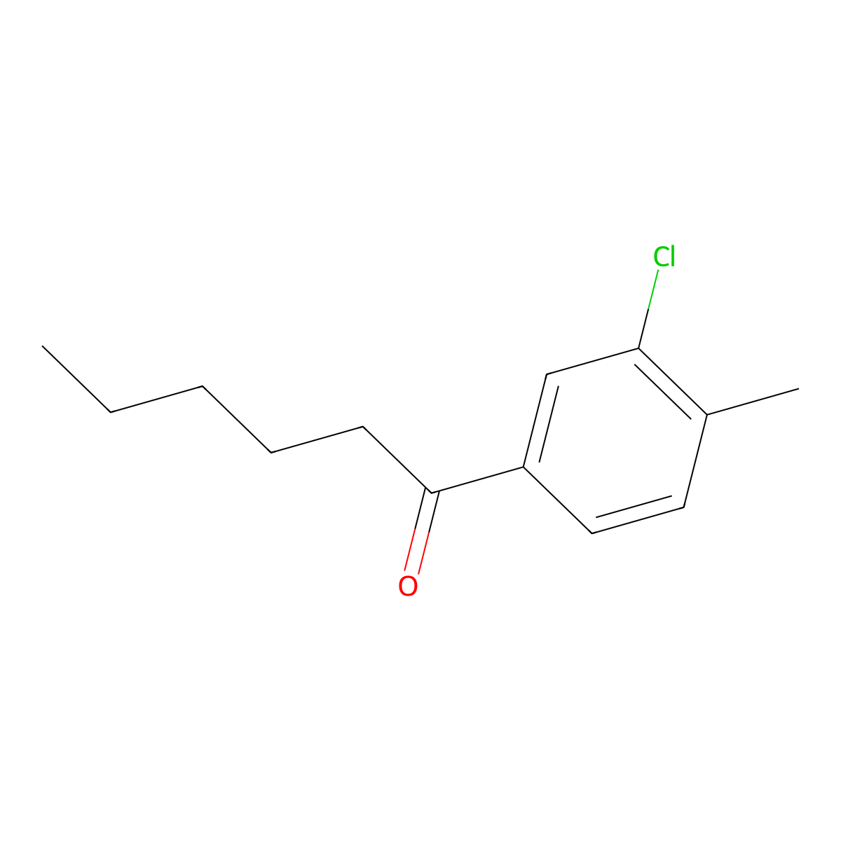 1-(3-Chloro-4-methylphenyl)hexan-1-one molecular structure, CAS 1352207-46-5