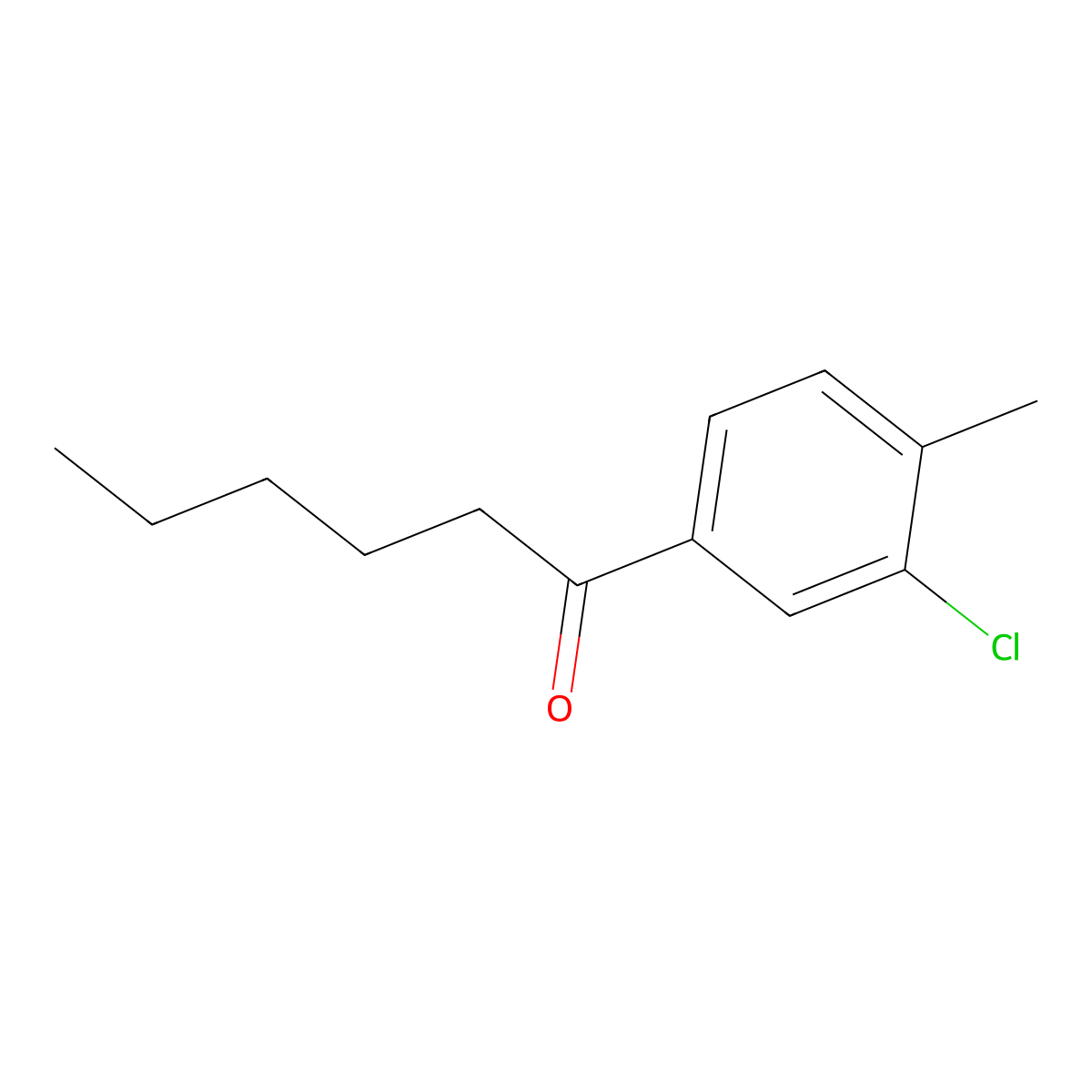 1-(3-Chloro-4-methylphenyl)hexan-1-one molecular structure, CAS 1352207-46-5