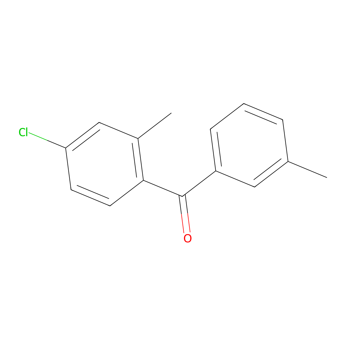 Methanone, (4-chloro-2-methylphenyl)(3-methylphenyl)- molecular structure, CAS 1352207-53-4