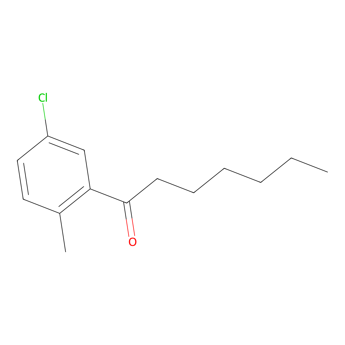 1-(5-Chloro-2-methylphenyl)heptan-1-one molecular structure, CAS 1352207-66-9