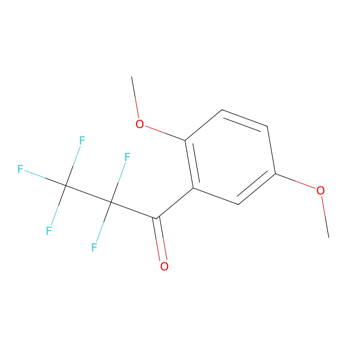 2',5'-Dimethoxy-2,2,3,3,3-pentafluoropropiophenone molecular structure, CAS 1352207-90-9