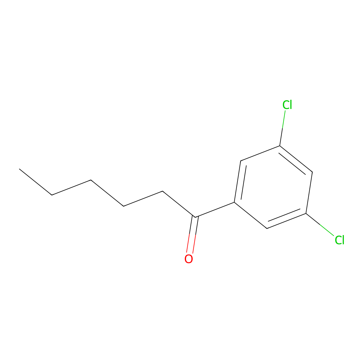 1-(3,5-Dichlorophenyl)hexan-1-one molecular structure, CAS 1352208-27-5