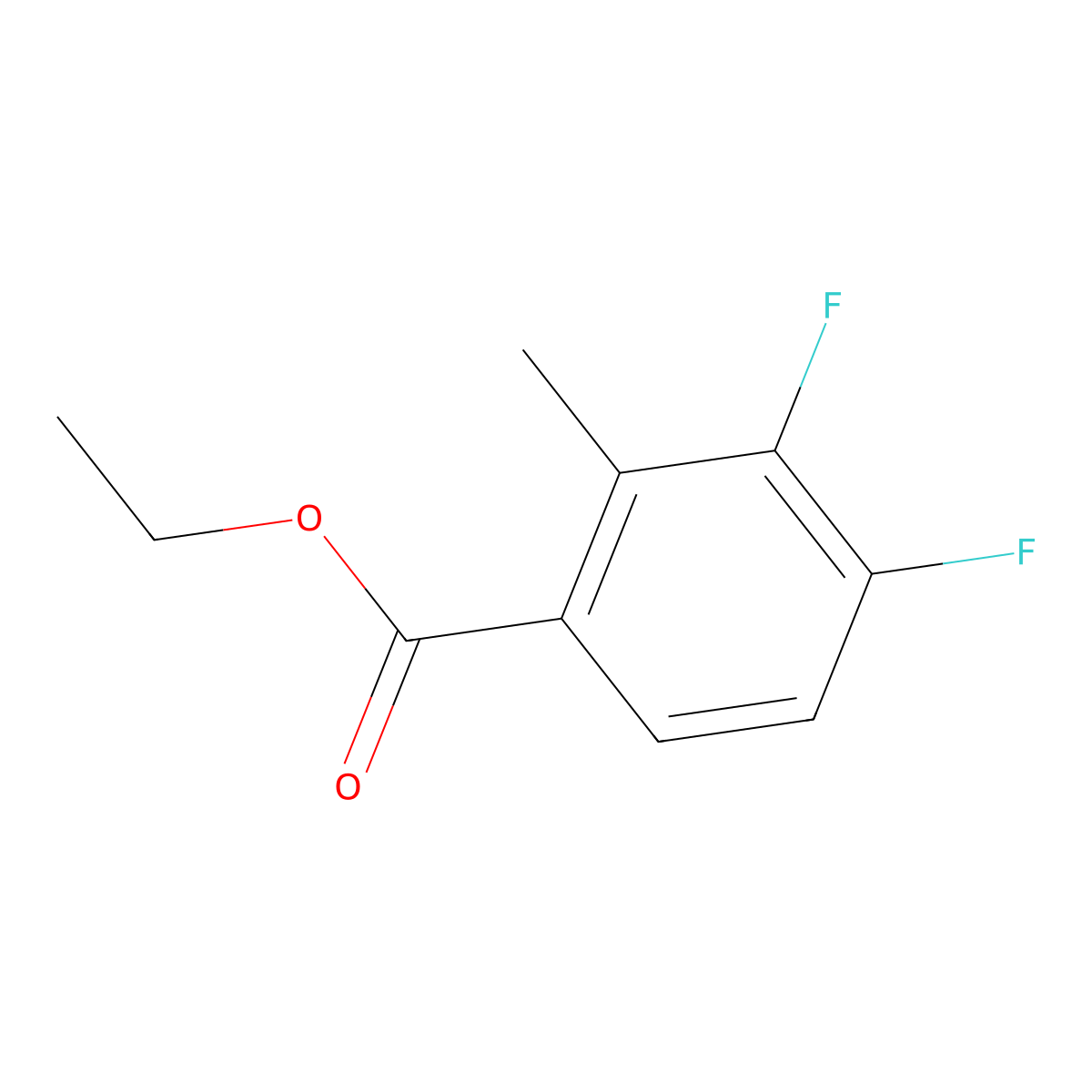Ethyl 3,4-difluoro-2-methylbenzoate molecular structure, CAS 1352208-34-4