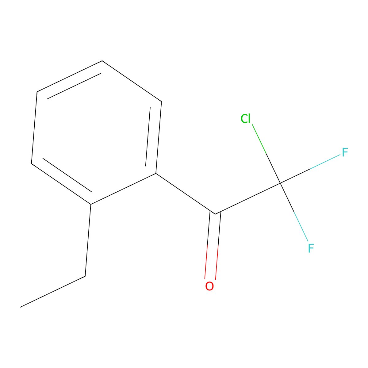 2-Chloro-1-(2-ethylphenyl)-2,2-difluoroethanone molecular structure, CAS 1352208-49-1
