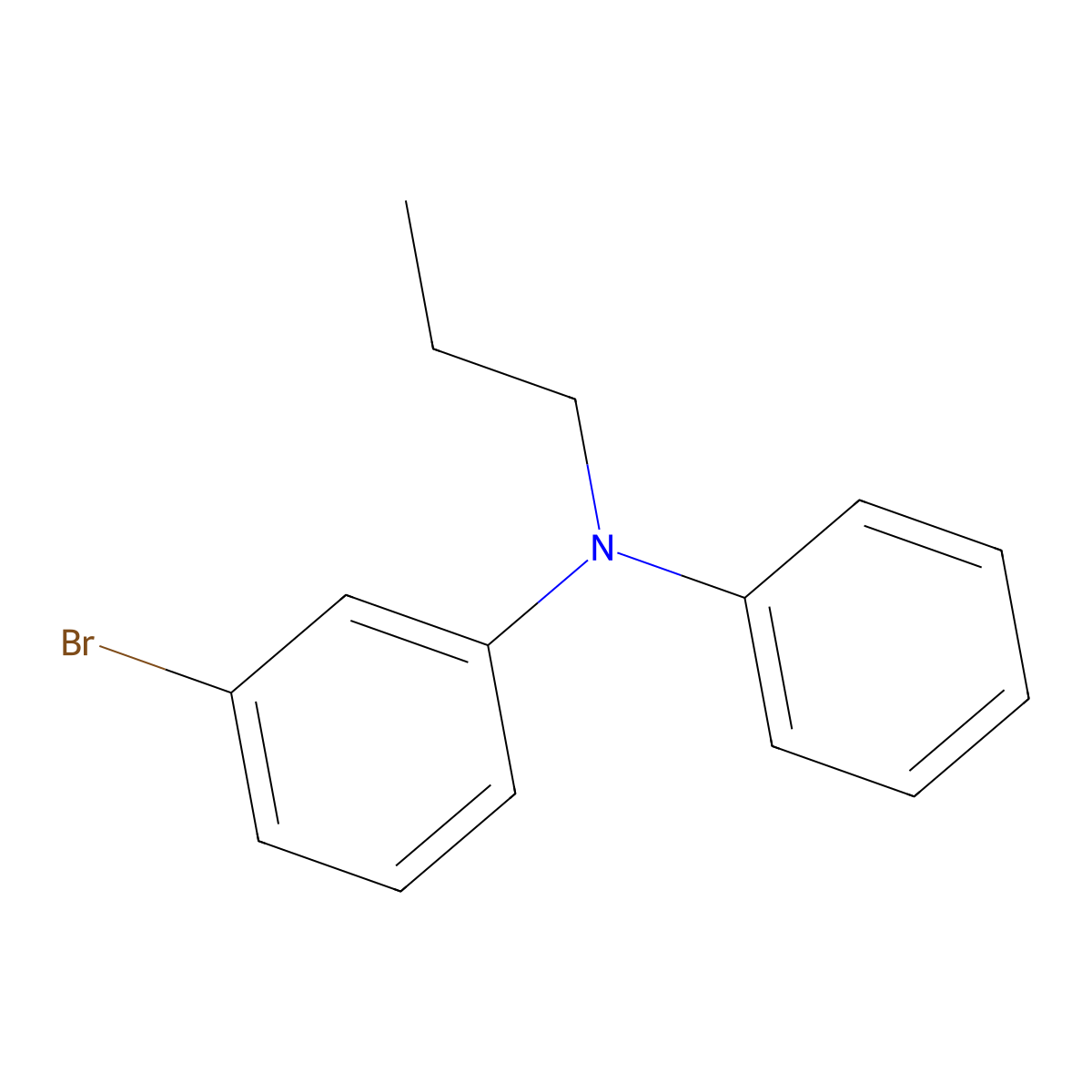 3-Bromo-N-phenyl-N-propylaniline molecular structure, CAS 1352208-63-9