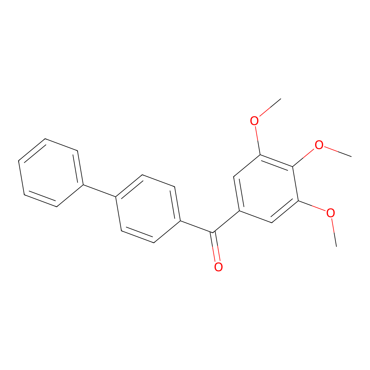 (4-Phenylphenyl)-(3,4,5-trimethoxyphenyl)methanone molecular structure, CAS 1352208-83-3