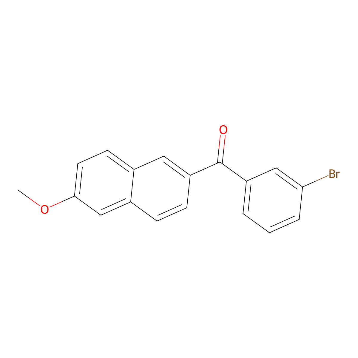 (3-Bromophenyl)(6-methoxynaphthalen-2-yl)methanone molecular structure, CAS 1352208-85-5