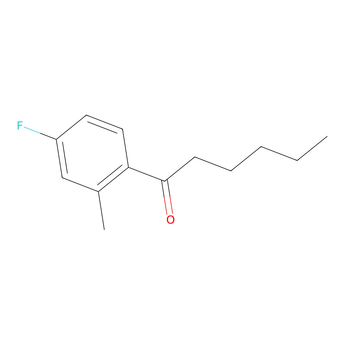 1-(4-Fluoro-2-methylphenyl)hexan-1-one molecular structure, CAS 1352209-03-0