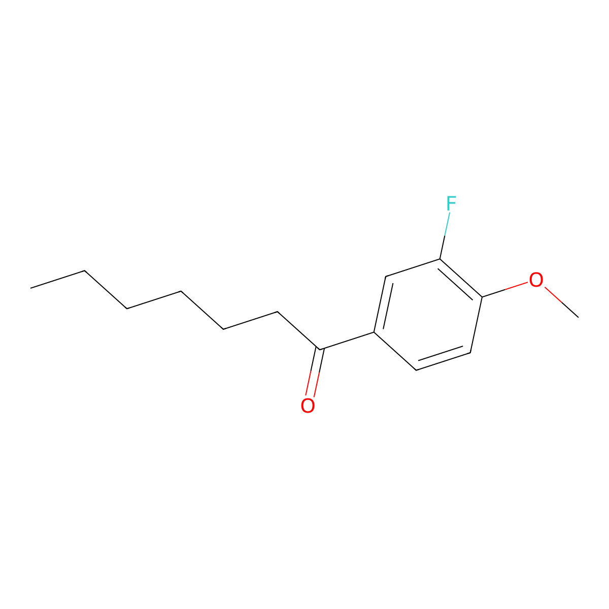 1-(3-Fluoro-4-methoxyphenyl)heptan-1-one molecular structure, CAS 1352209-38-1