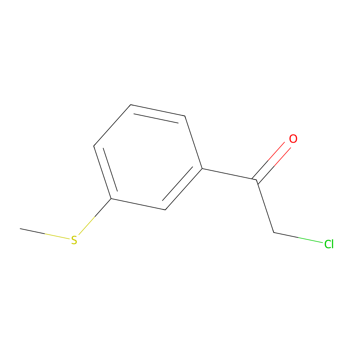 2-Chloro-1-(3-methylsulfanyl-phenyl)ethanone molecular structure, CAS 1352209-44-9