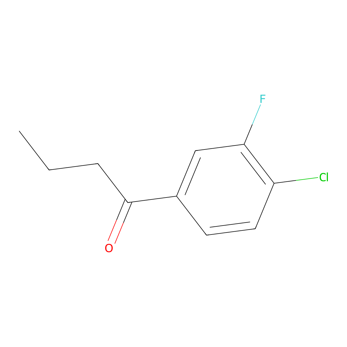 4'-Chloro-3'-fluorobutyrophenone molecular structure, CAS 1352209-60-9