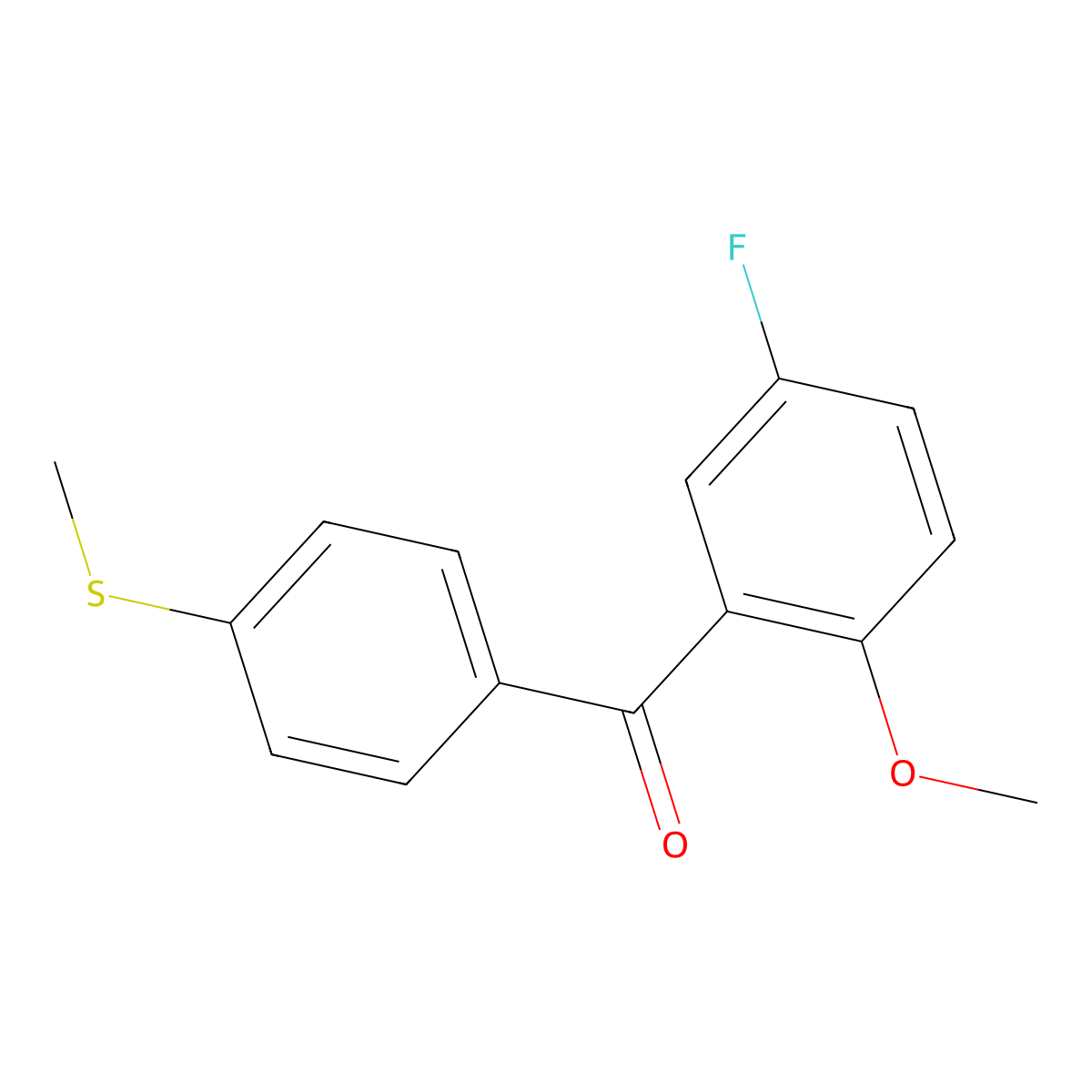 Methanone, (5-fluoro-2-methoxyphenyl)[4-(methylthio)phenyl]- molecular structure, CAS 1352209-64-3
