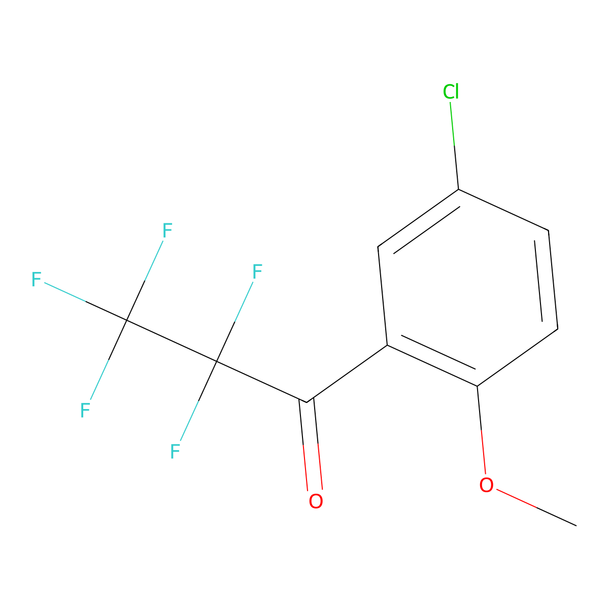 3'-Chloro-6'-methoxy-2,2,3,3,3-pentafluoropropiophenone molecular structure, CAS 1352209-68-7