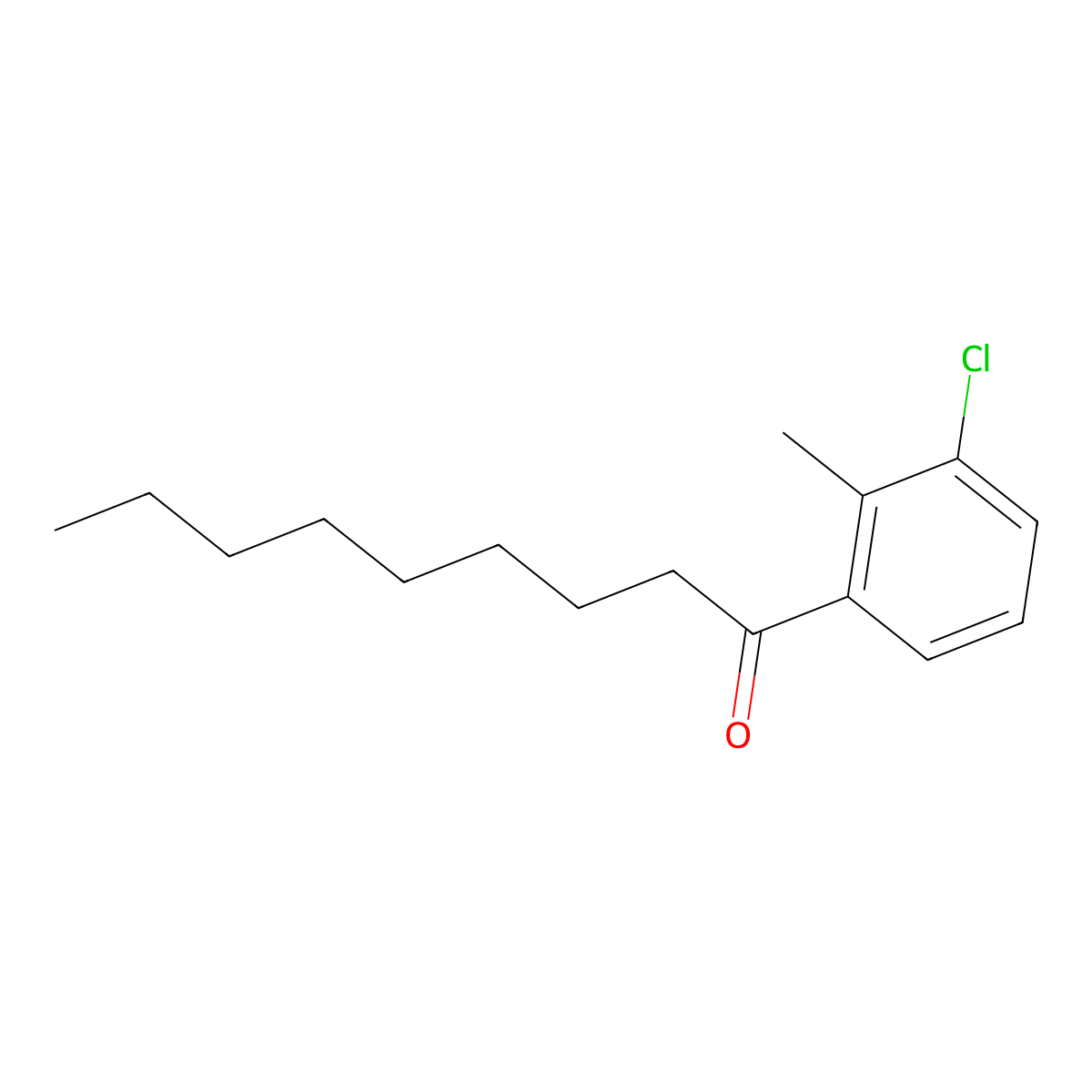 1-(3-Chloro-2-methylphenyl)nonan-1-one molecular structure, CAS 1352209-76-7