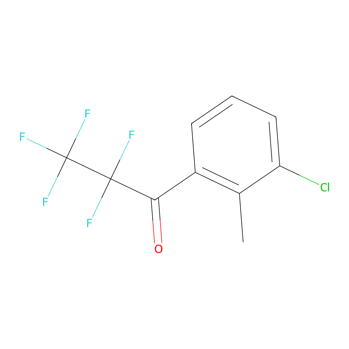 3'-Chloro-2'-methyl-2,2,3,3,3-pentafluoropropiophenone molecular structure, CAS 1352210-01-5