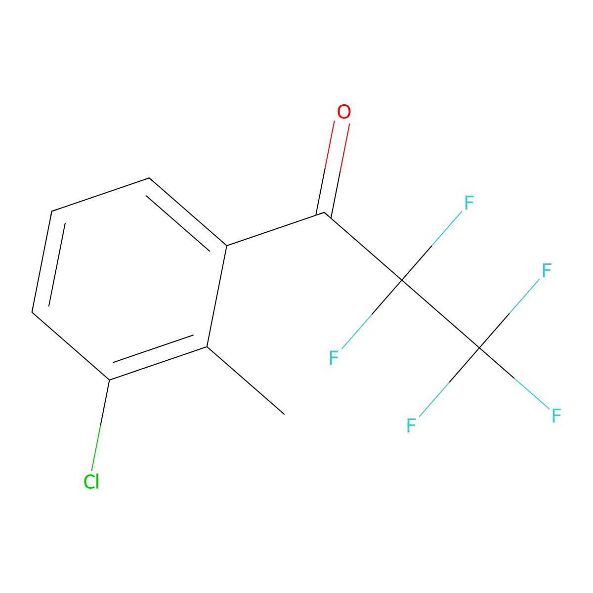 3'-Chloro-2'-methyl-2,2,3,3,3-pentafluoropropiophenone molecular structure, CAS 1352210-01-5