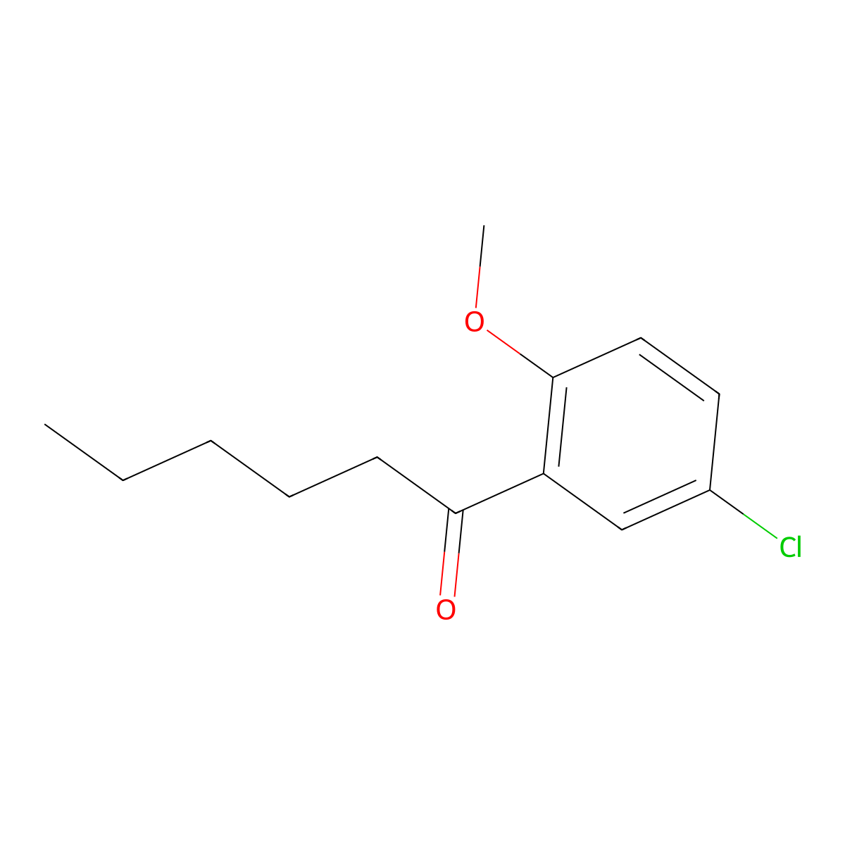 1-(5-Chloro-2-methoxyphenyl)hexan-1-one molecular structure, CAS 1352210-06-0