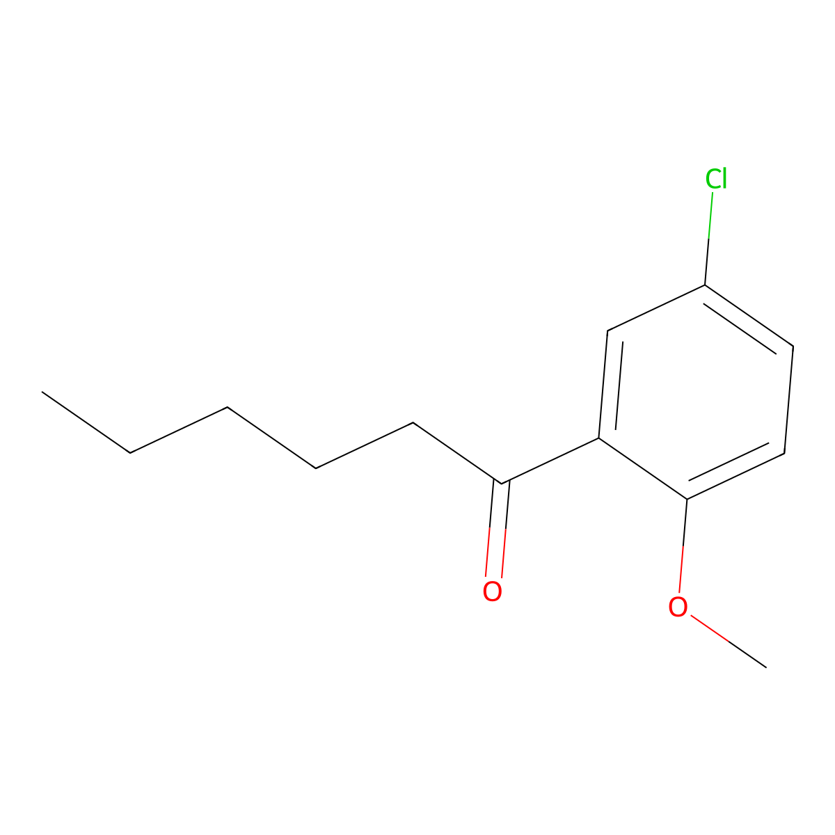 1-(5-Chloro-2-methoxyphenyl)hexan-1-one molecular structure, CAS 1352210-06-0