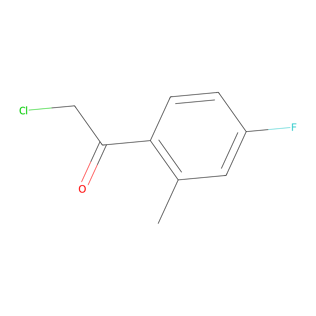 2-Chloro-1-(4-fluoro-2-methylphenyl)ethanone molecular structure, CAS 1352210-19-5
