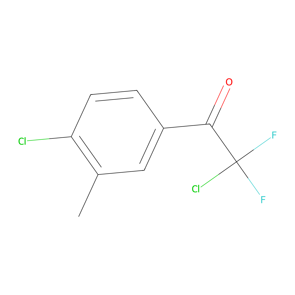 2-Chloro-1-(4-chloro-3-methylphenyl)-2,2-difluoroethanone molecular structure, CAS 1352210-81-1