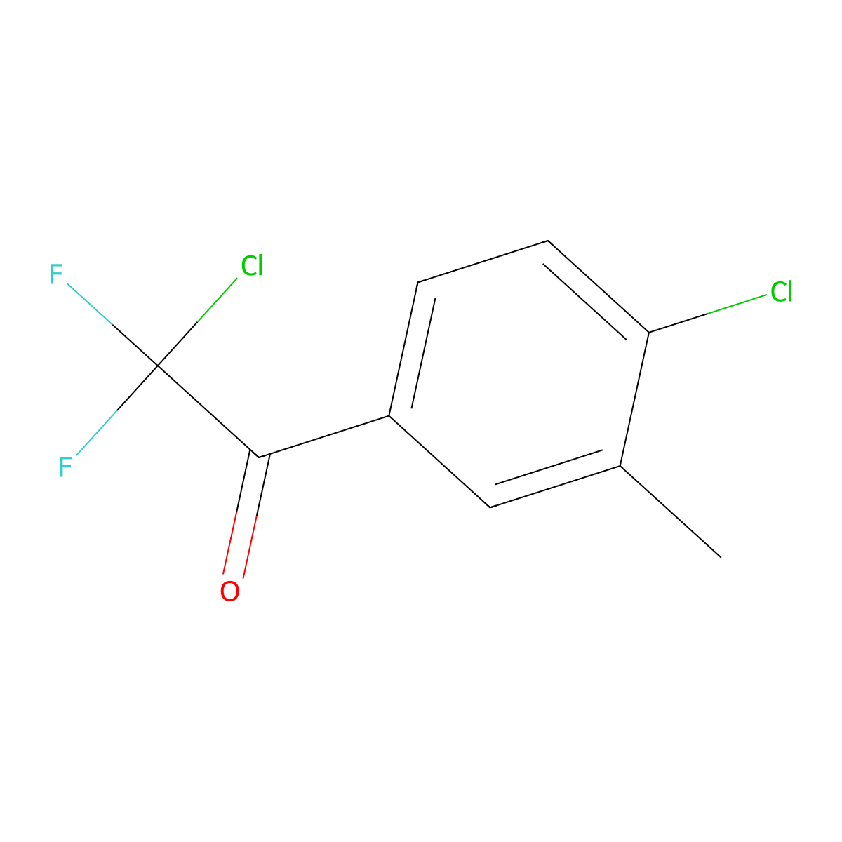2-Chloro-1-(4-chloro-3-methylphenyl)-2,2-difluoroethanone molecular structure, CAS 1352210-81-1