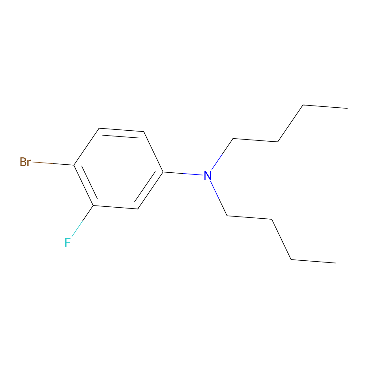 4-Bromo-N,N-dibutyl-3-fluoroaniline molecular structure, CAS 1352210-99-1
