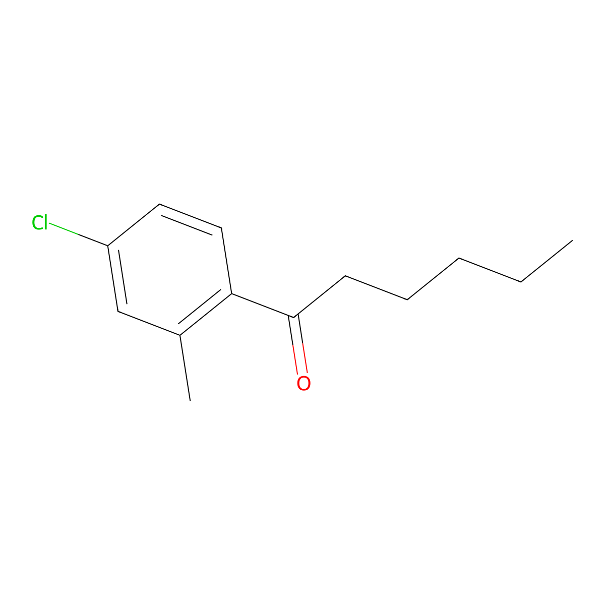 1-(4-Chloro-2-methylphenyl)hexan-1-one molecular structure, CAS 1352211-03-0
